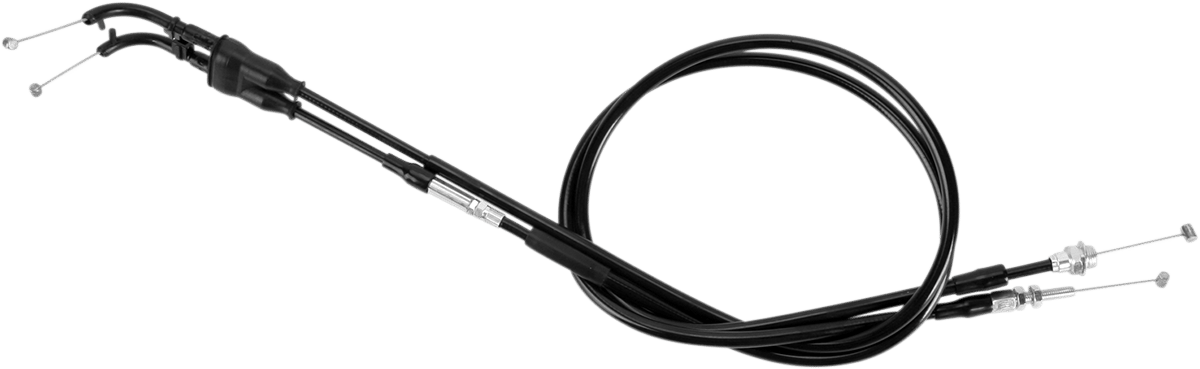 Black Vinyl Throttle Push-Pull Cable Set