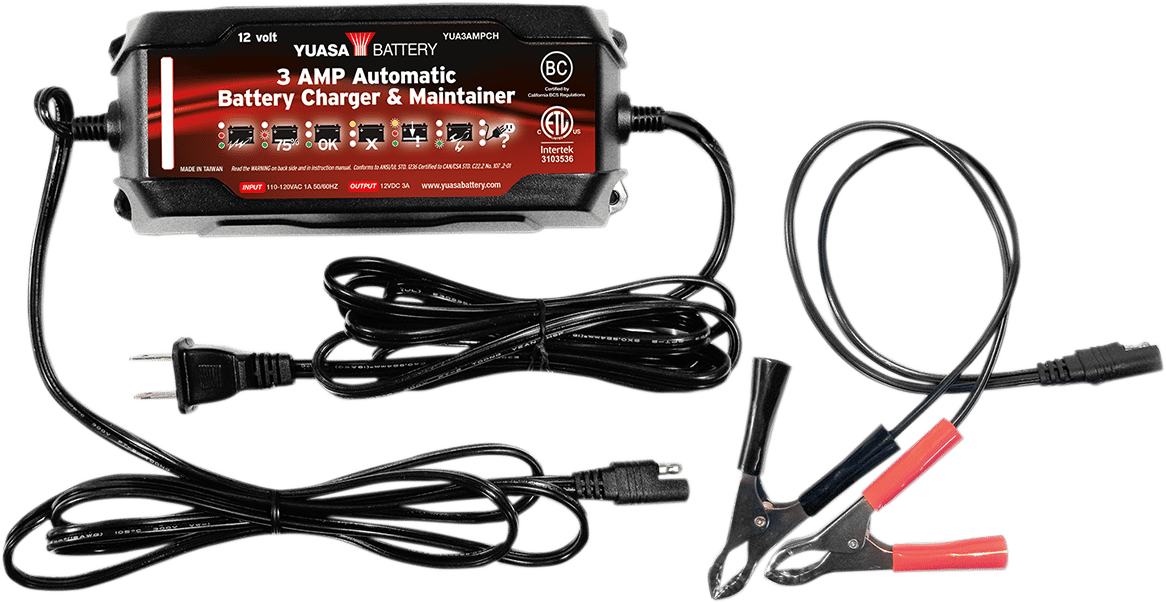 YUASA - YUA3AMPCH - Automatic Battery Charger And Maintainer