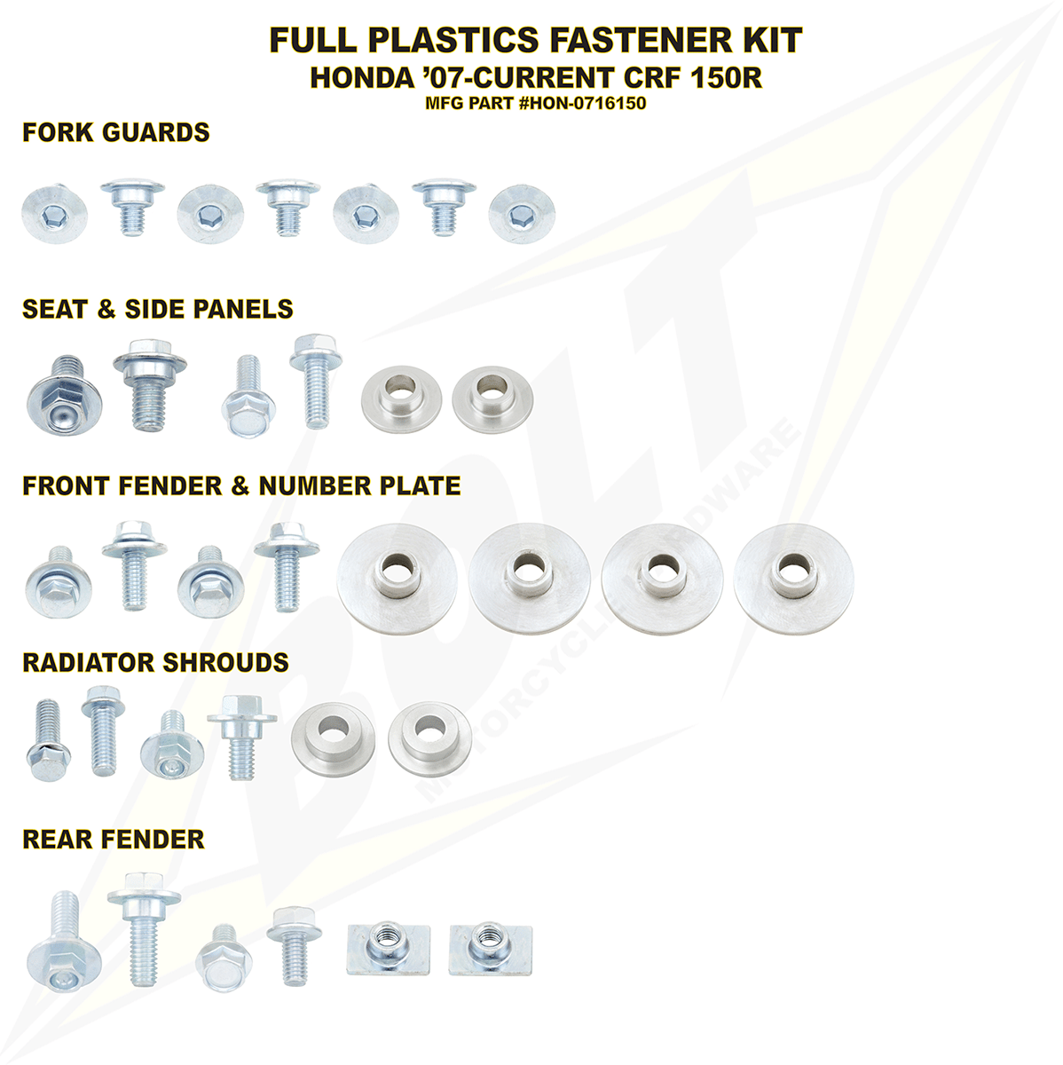 BOLT Honda CRF150R Shop Tape Fastener