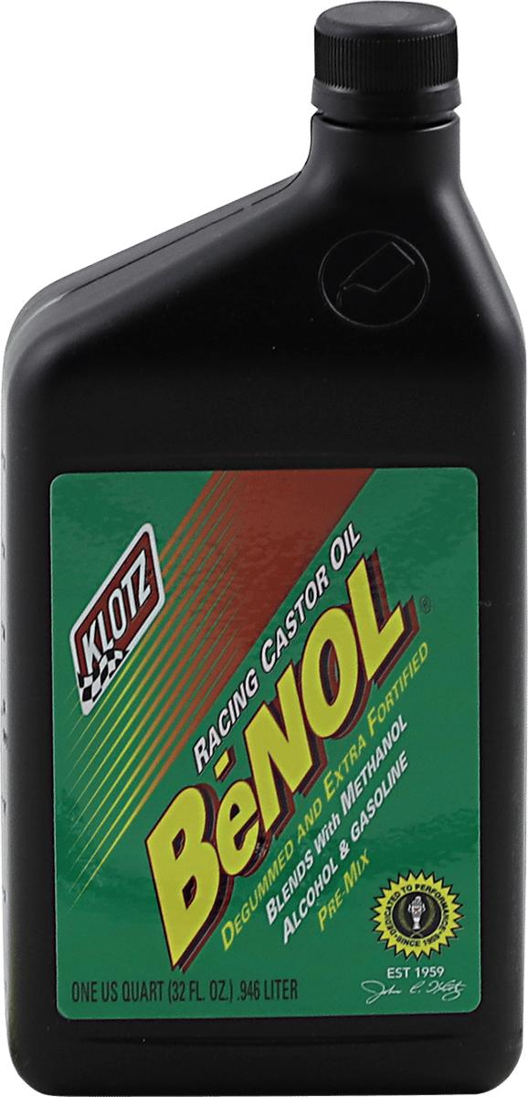 KLOTZ OIL - BC172 - Benol® Racing 2-Stroke Pre-Mix Castor Oil - 1 U.s. Quart