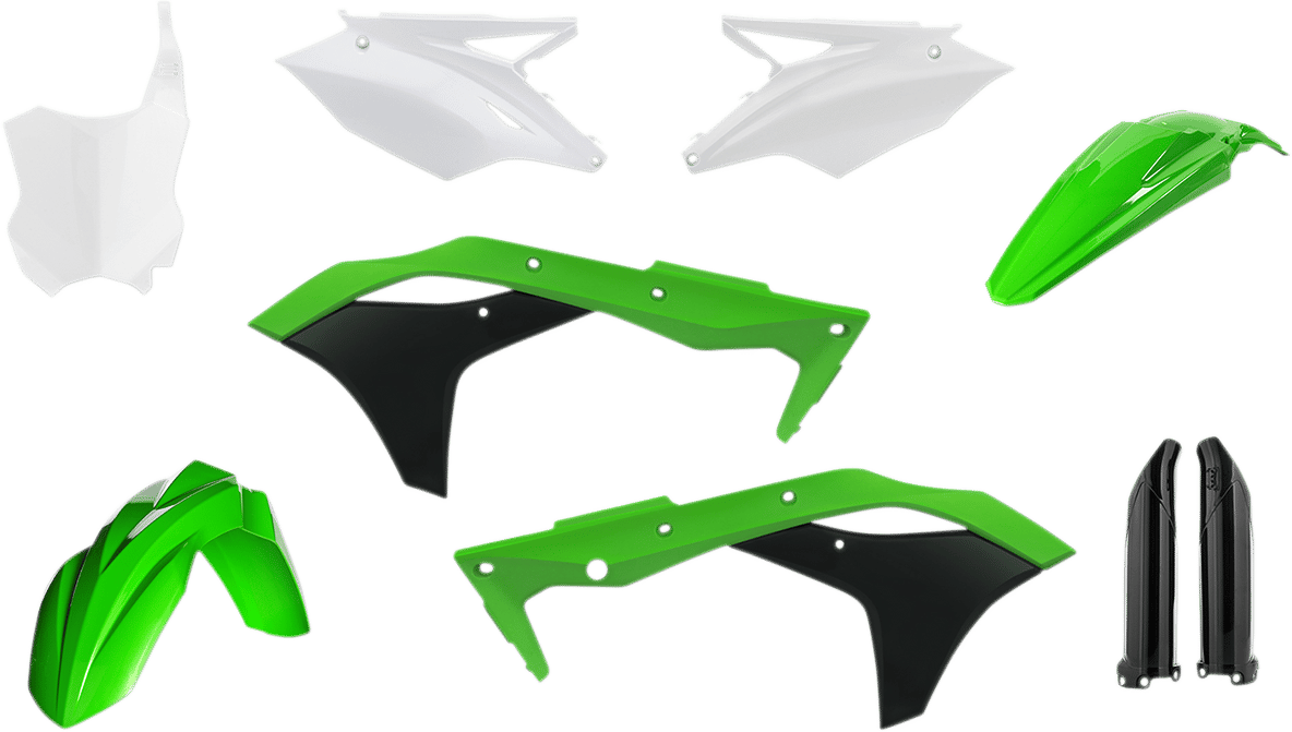 ACERBIS - 2630635569 - Full Body Kit - '17 OEM Green/Black/White - Kawasaki - Kx '17