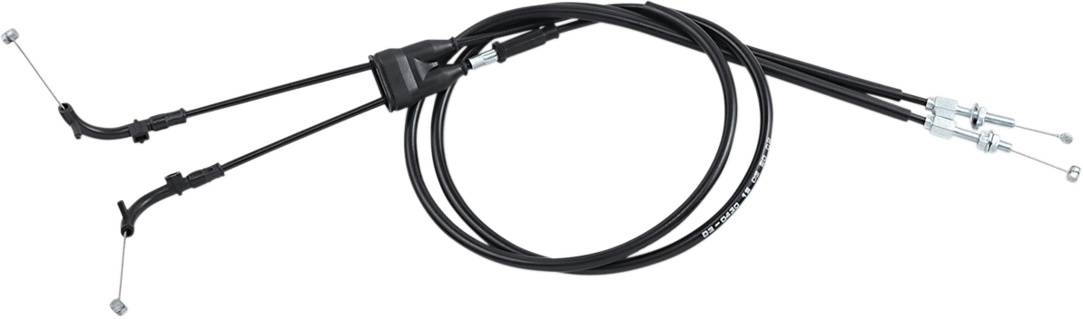 Black Vinyl Throttle Cable Set + 1"