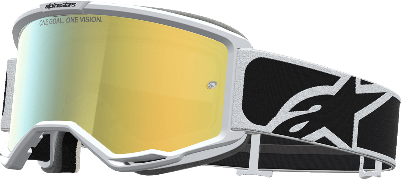 ALPINESTARS GOGGLES - 51019271762 - Vision 5 Goggle - Rora - Black/White - Gold Mirror Lens