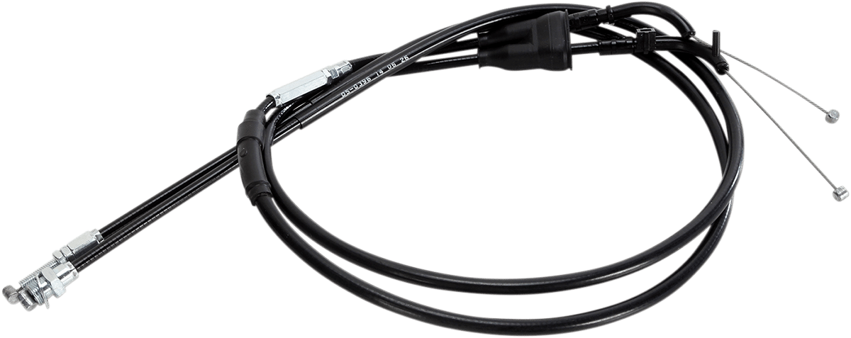 Black Vinyl Throttle Push-Pull Cable Set