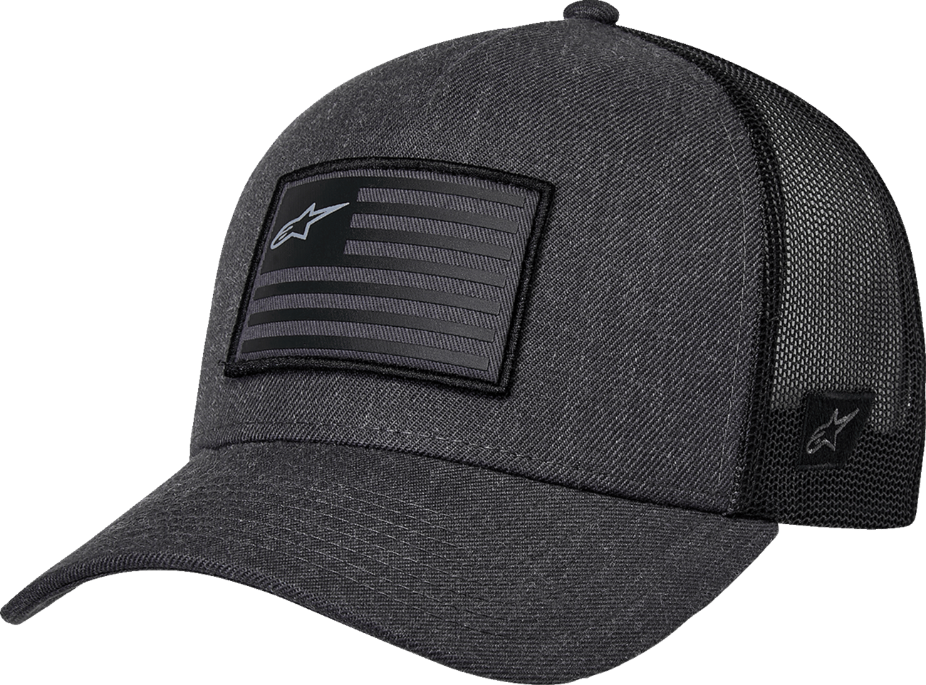 ALPINESTARS - 1211810131910OS - Flag Snapback Hat - Heather Charcoal/Black