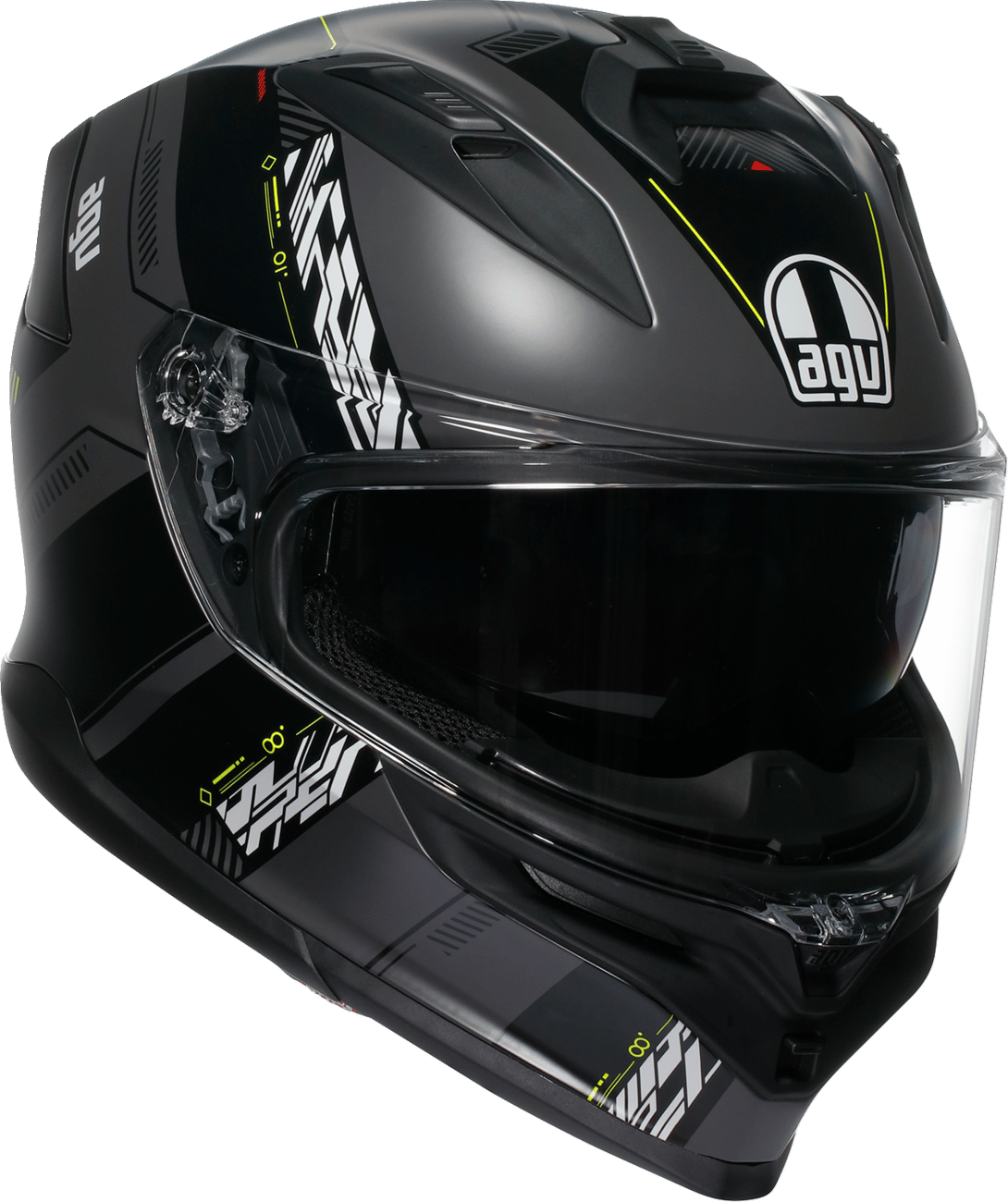 AGV - 2118399004007L - K7 Helmet - Kyber - Matte Gray/Yellow Fluo - Large