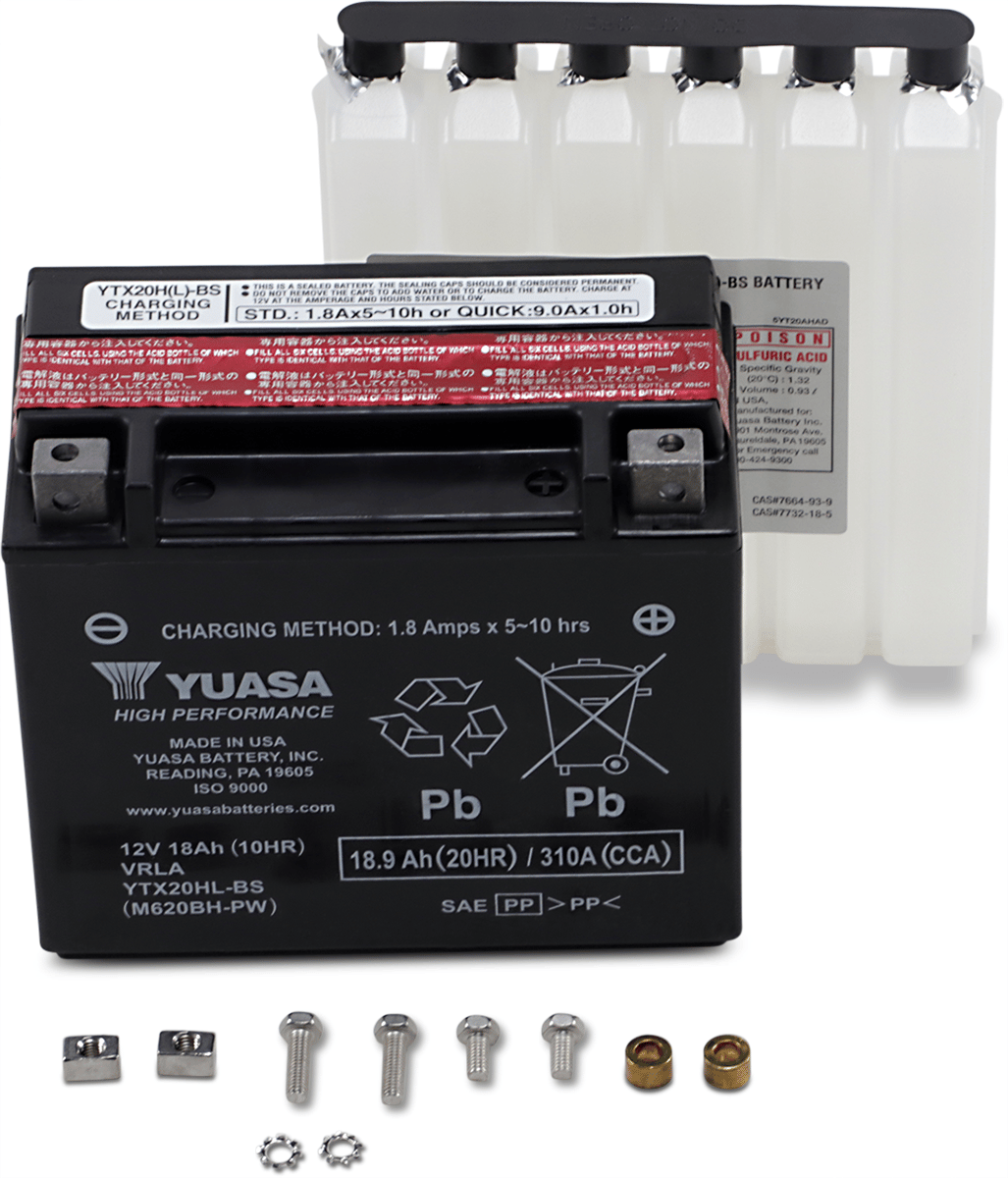 YUASA - YUAM620BHPW - High Performance Agm Maintenance-Free Battery