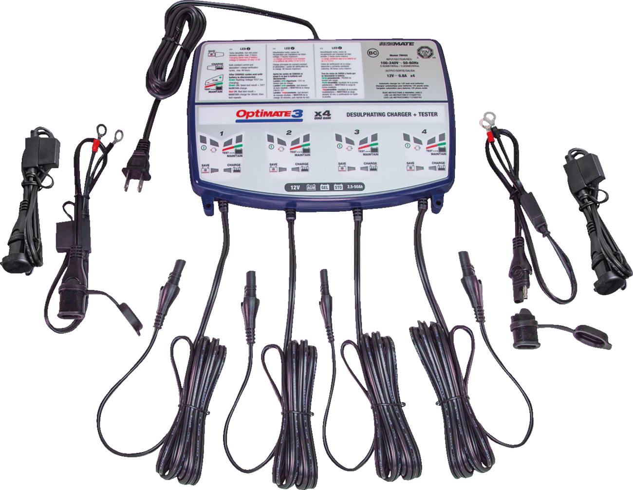 TECMATE - TM455 - Optimate™ 3 Multi-Battery Charger And Maintainer