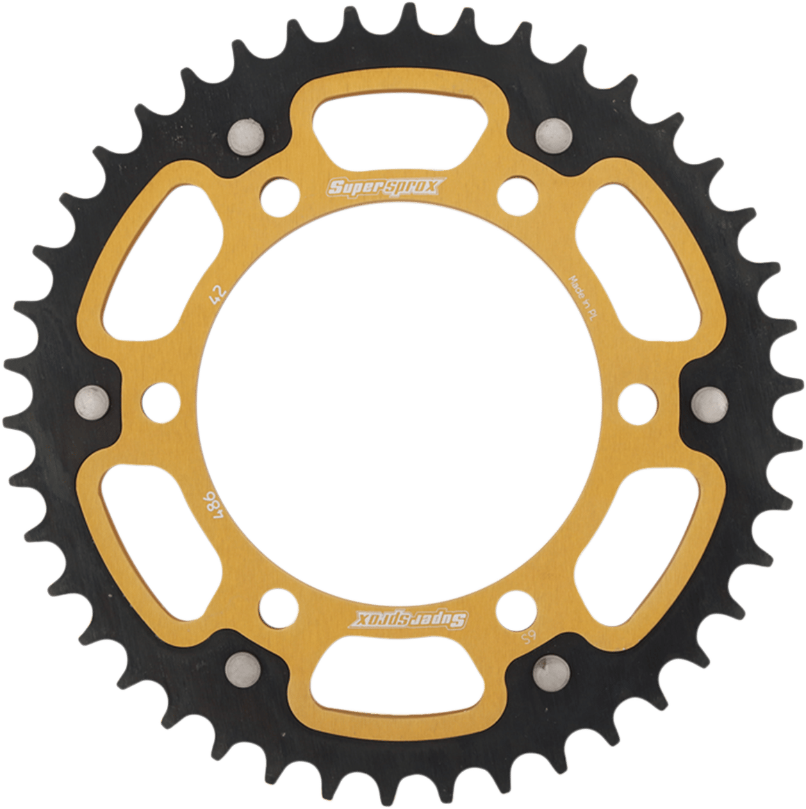 SUPERSPROX - RST48642GLD - Stealth Rear Sprocket - 42 Tooth - Gold - Kawasaki/Yamaha/Suzuki