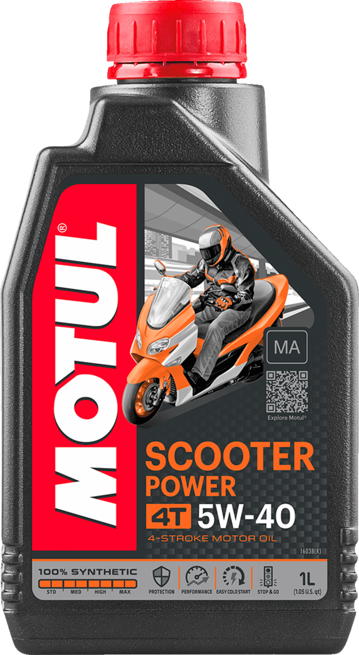 MOTUL Scooter Power Synthetic 5W-40 four stroke engine oil