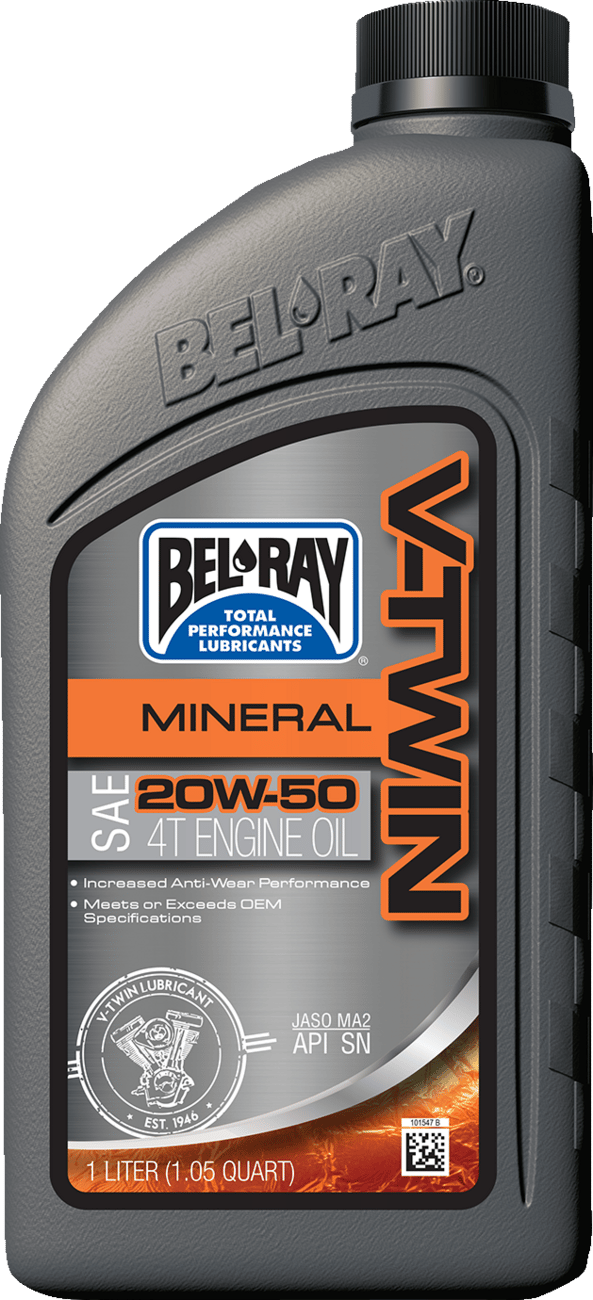 V-Twin Mineral Oil 20W50 1L (12/CASE Sold Ea)