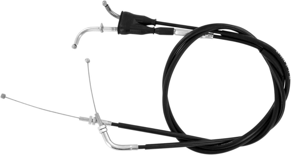 Black Vinyl Throttle Push-Pull Cable Set