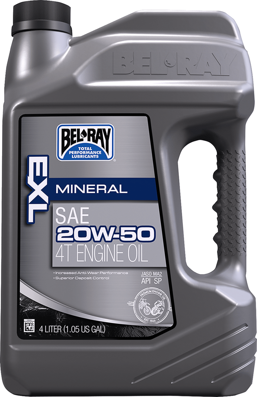 Exl Mineral Oil 20W50 4T 4L (4/CASE Sold Ea)