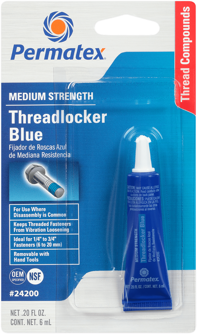 PERMATEX - 24200 - 242 Threadlocker - Blue - 0.2 Us Fl Oz.