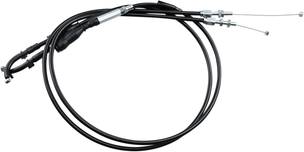 Black Vinyl Throttle Push-Pull Cable Set