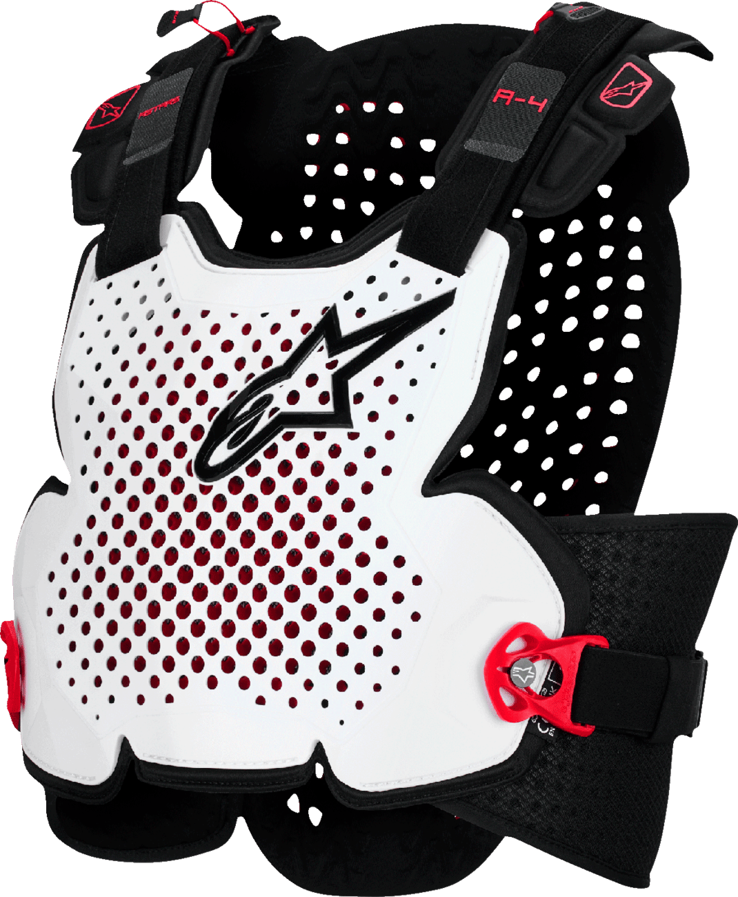 ALPINESTARS - 6500526132XLX - A-4 Plasma Roost Guard - Black/Red/White - Xl/2XL