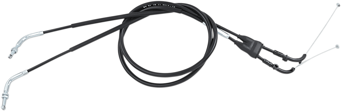 Black Vinyl Throttle Push-Pull Cable Set