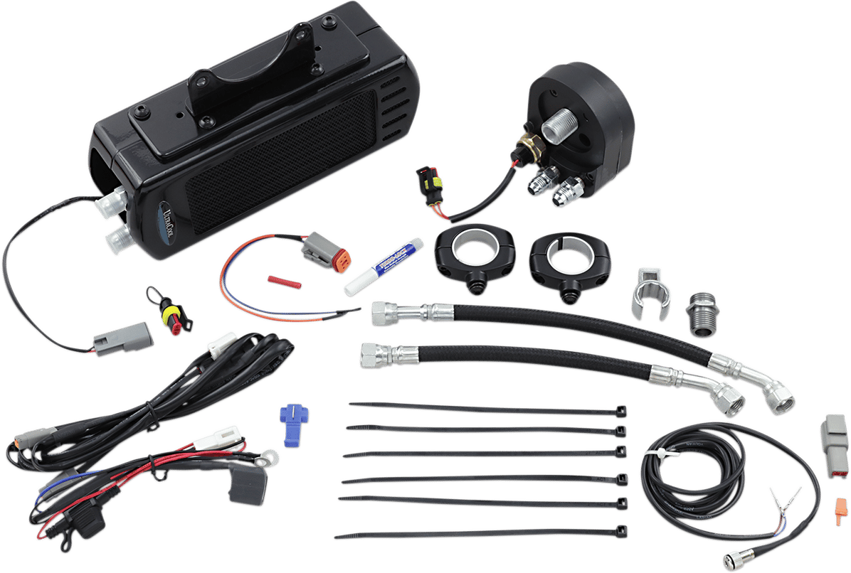 ULTRACOOL - SMT2G - Side Mount Oil Cooler Kit - Gloss Black - Touring