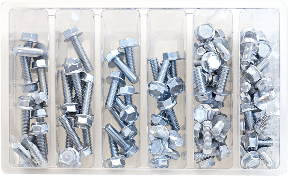 M6 10MM Hex Flange Bolt Assortment 80 Piece Kit