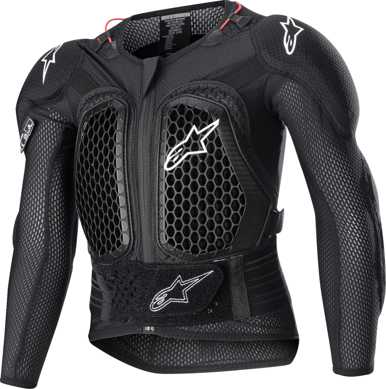 ALPINESTARS - 654682310LXL - Youth Bionic Action V2 Protection Jacket - Black - L/Xl