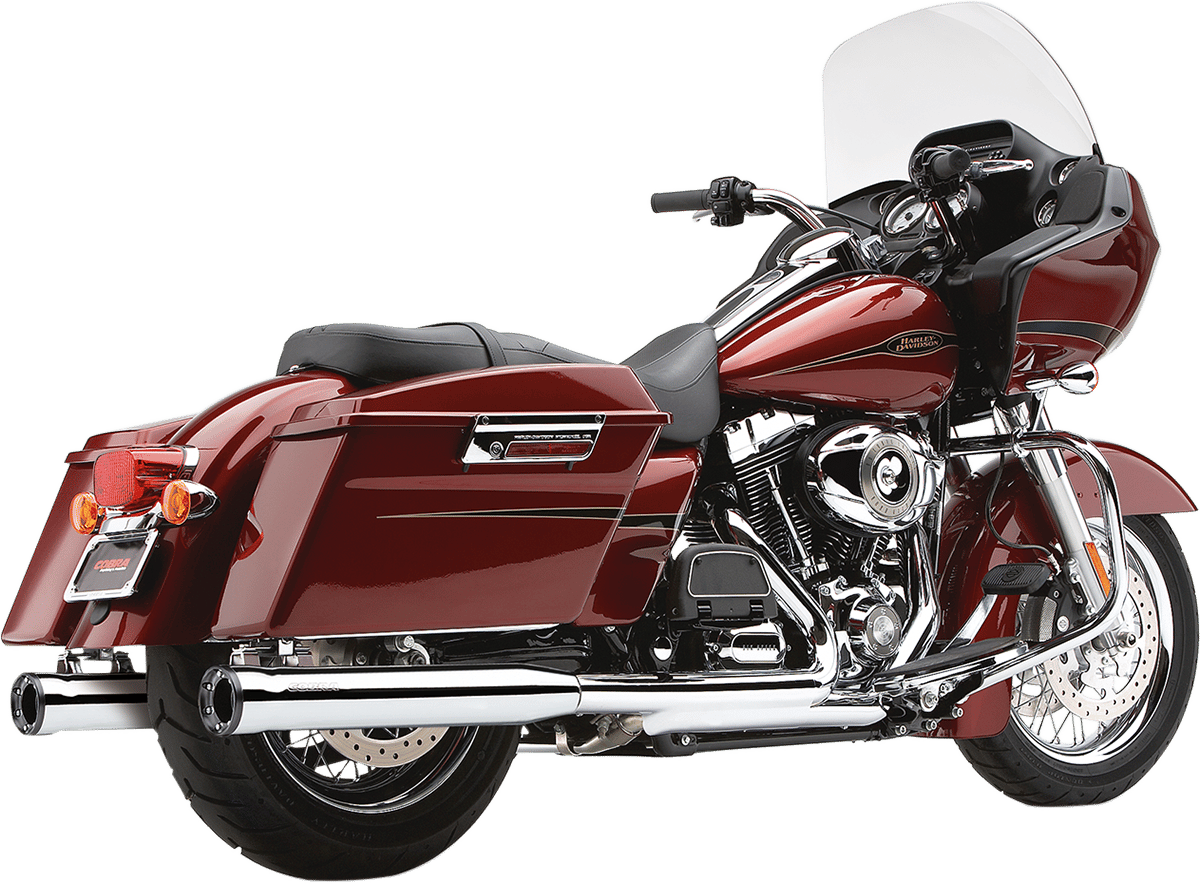 COBRA - 6070 - Slip-On Mufflers With Race-Pro Tips - 3" - Chrome - '95-'16 Flht