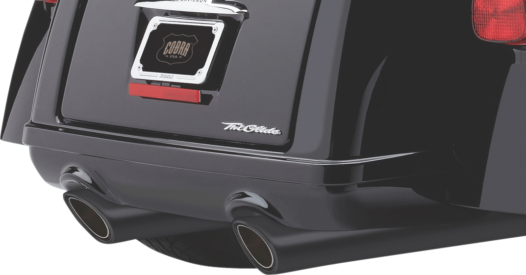 COBRA - 6303RB - 909 Twins Slip-On Mufflers - Tri-Glide - Black