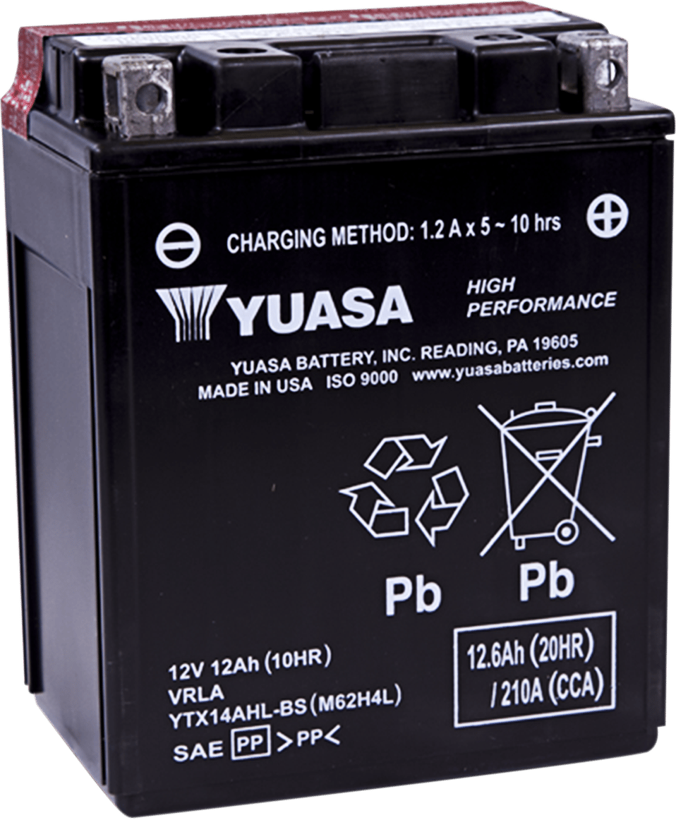 YUASA - YUAM62H4L - High Performance Agm Maintenance-Free Battery
