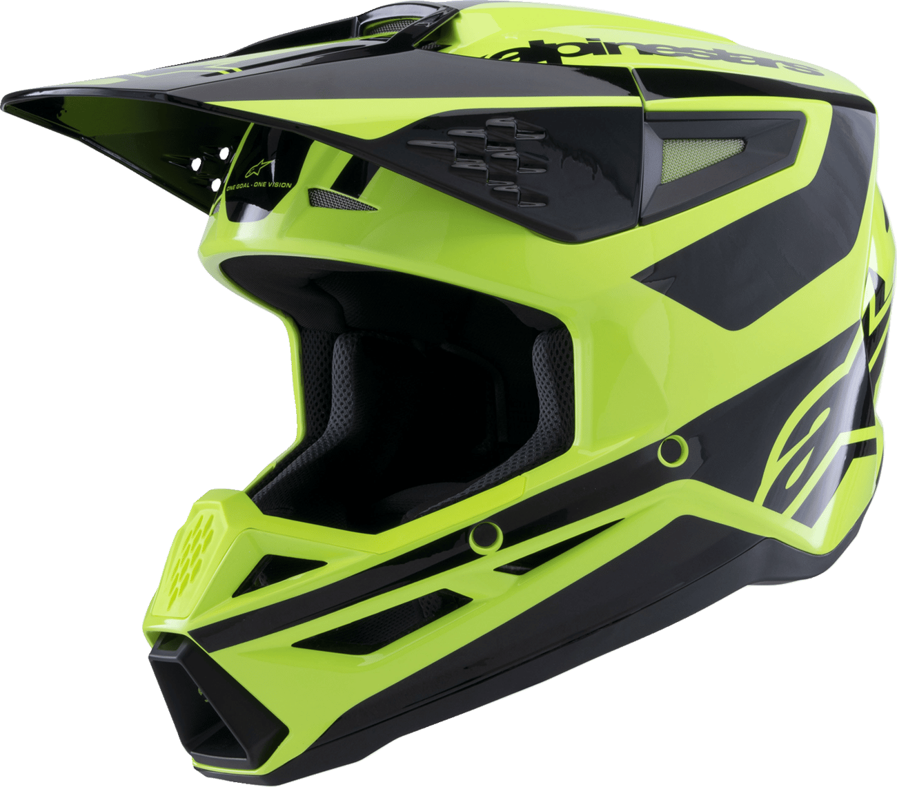 ALPINESTARS - 83010265011XS - Sm3 Helmet - Heat - Gloss Yellow Fluo/Black - Xs