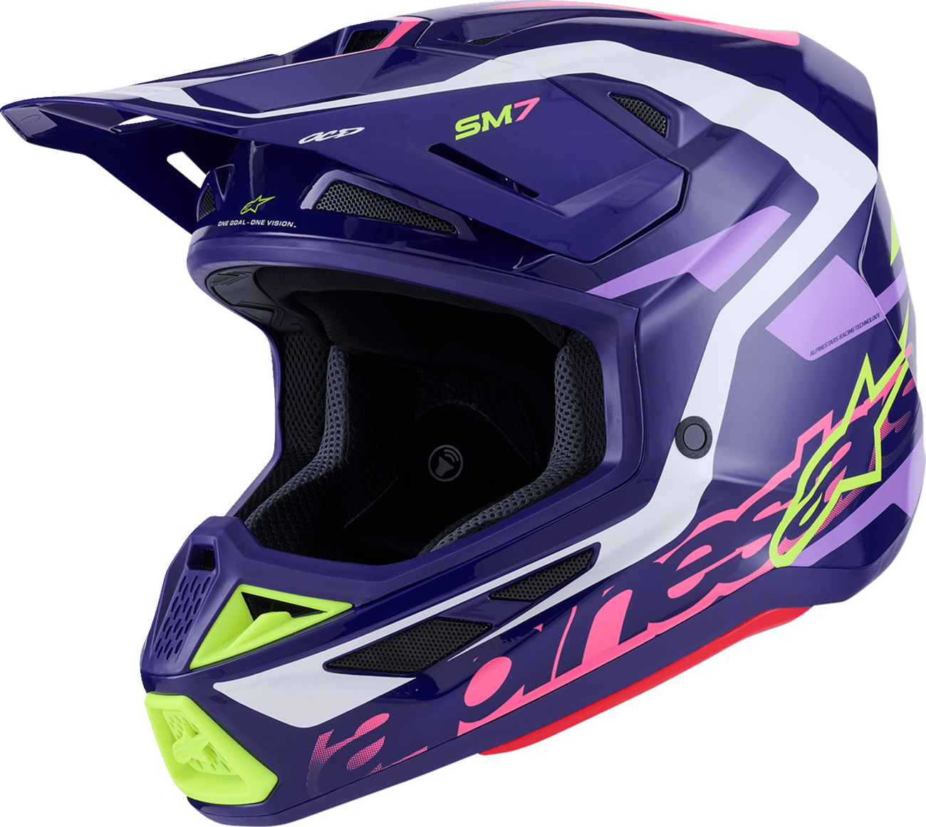 ALPINESTARS - 83024263142L - Sm7 Helmet - Deed - Gloss Purple/Pink - Large
