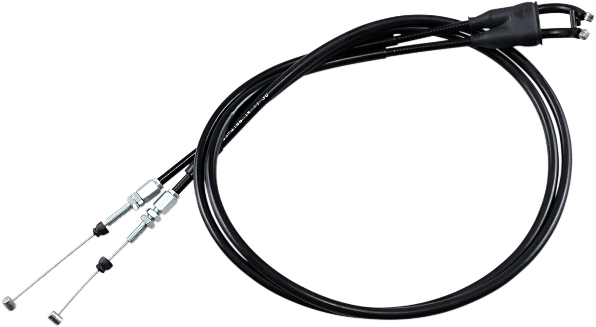 Black Vinyl Throttle Push-Pull Cable Set