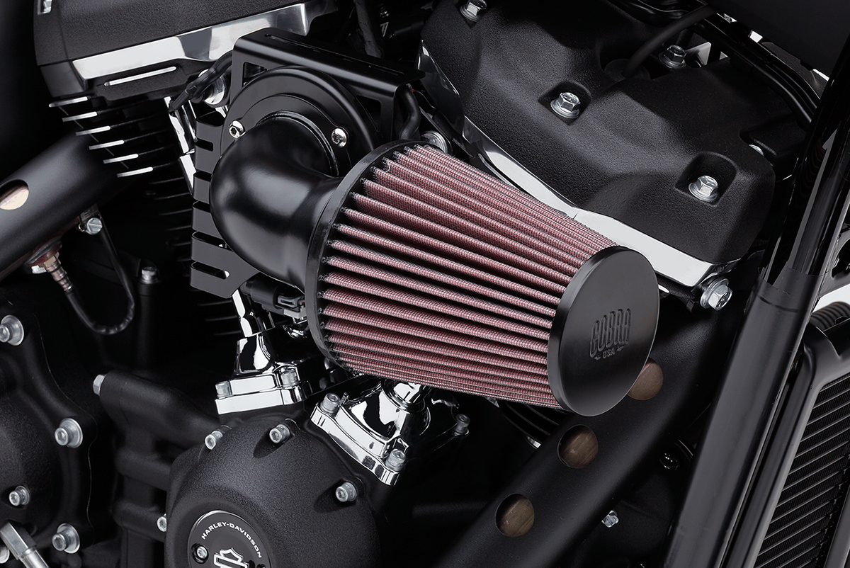 COBRA - 606010306BSB - Cone Air Intake - Black - Sportster