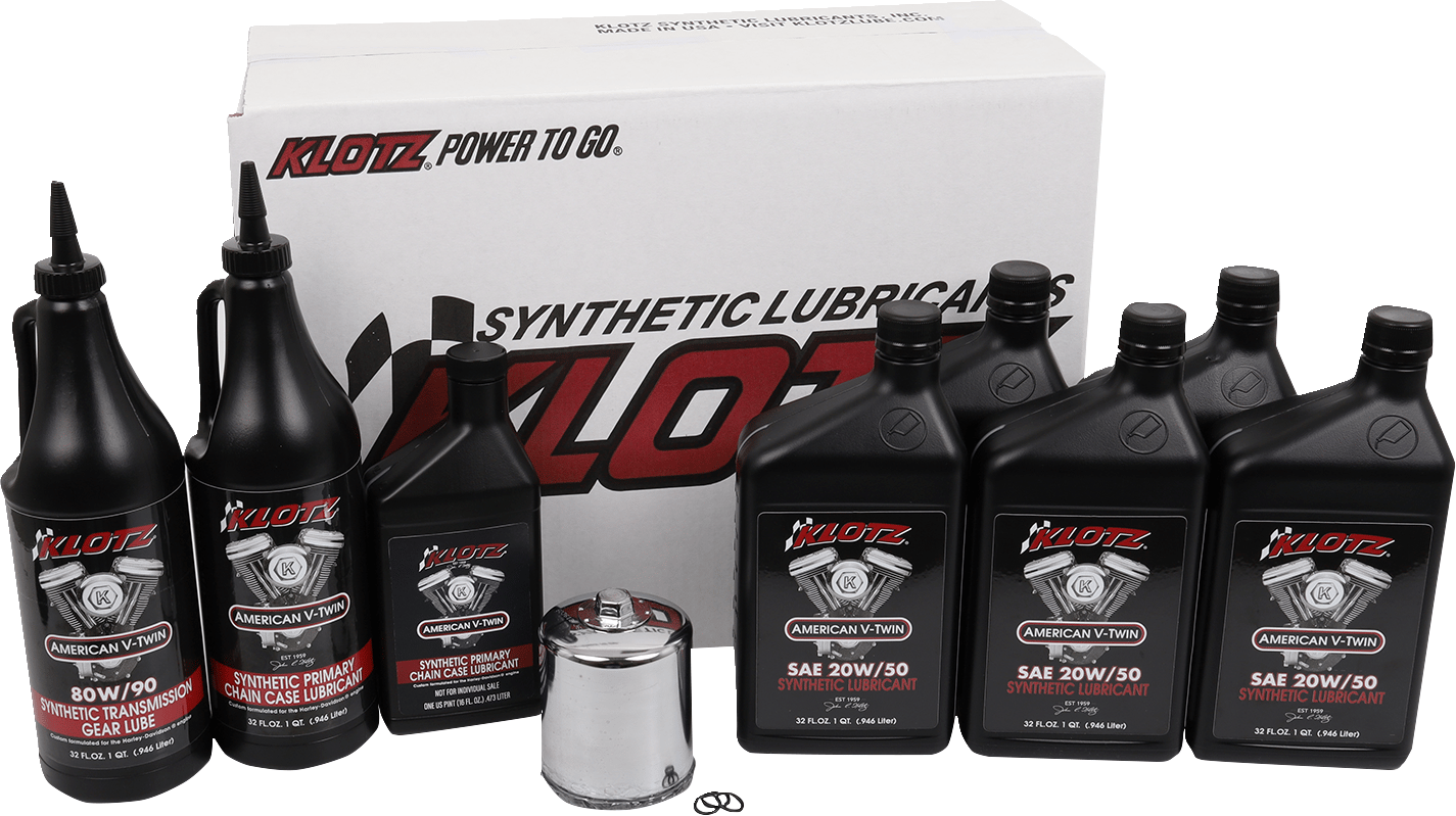 KLOTZ OIL - KH108 - Premium Oil Change Kit - Twin Cam/M8
