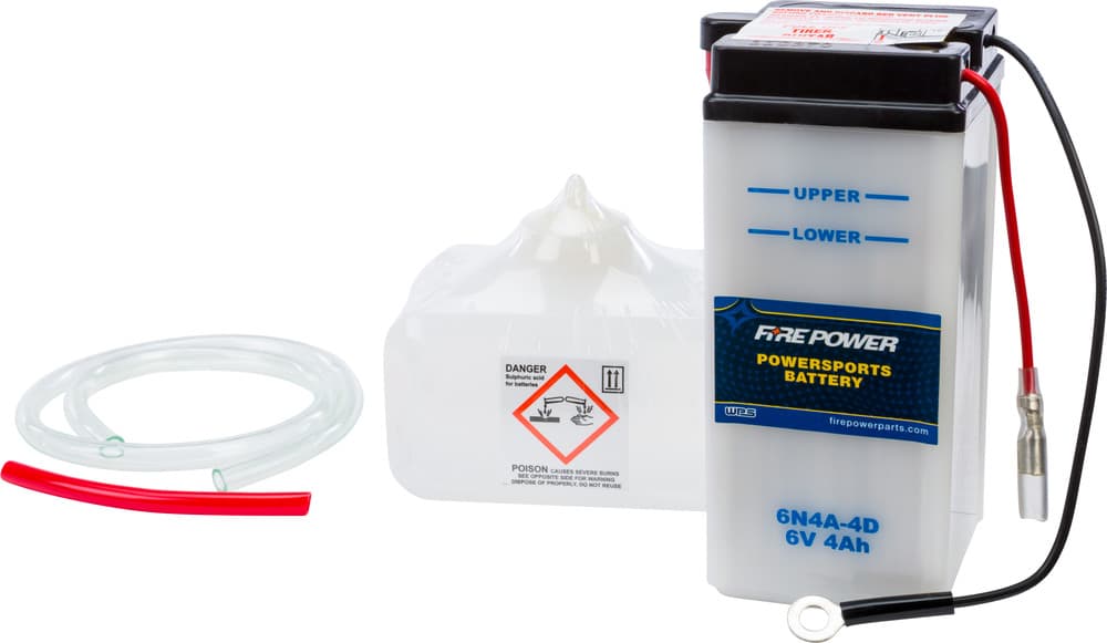 FIRE POWER - 6N4A-4D - 6V Standard Battery W/Acid Pack