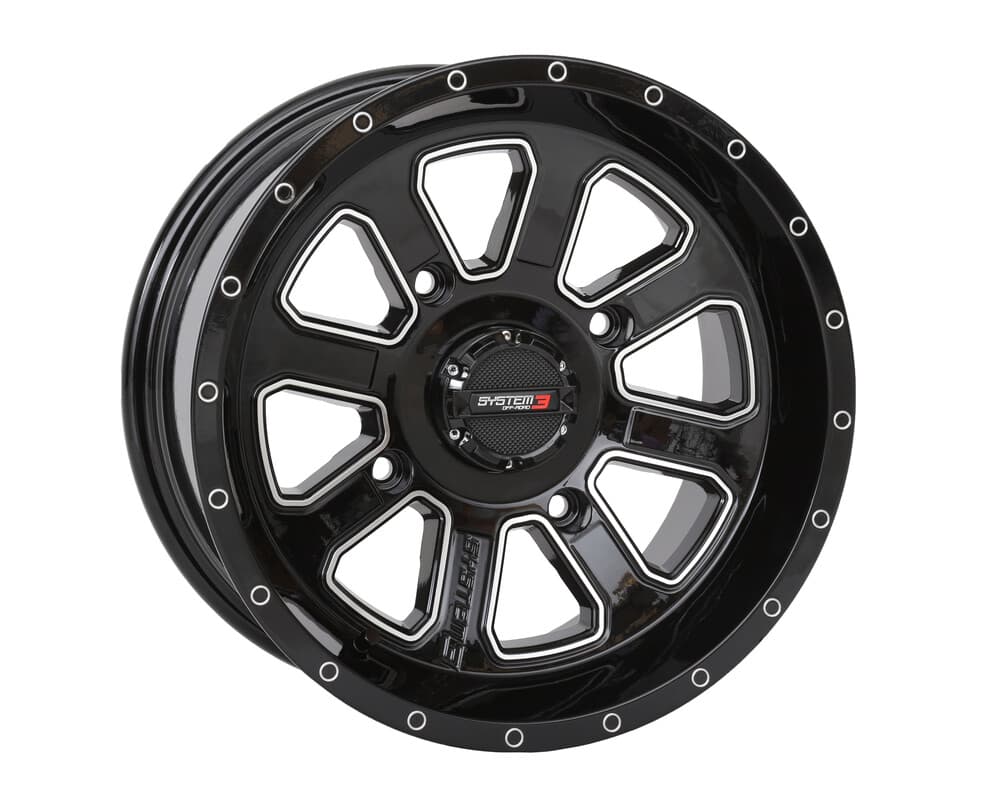 ST4 Wheel 14X7 4+3 (+10MM) 4/110 Gloss Black/Machined