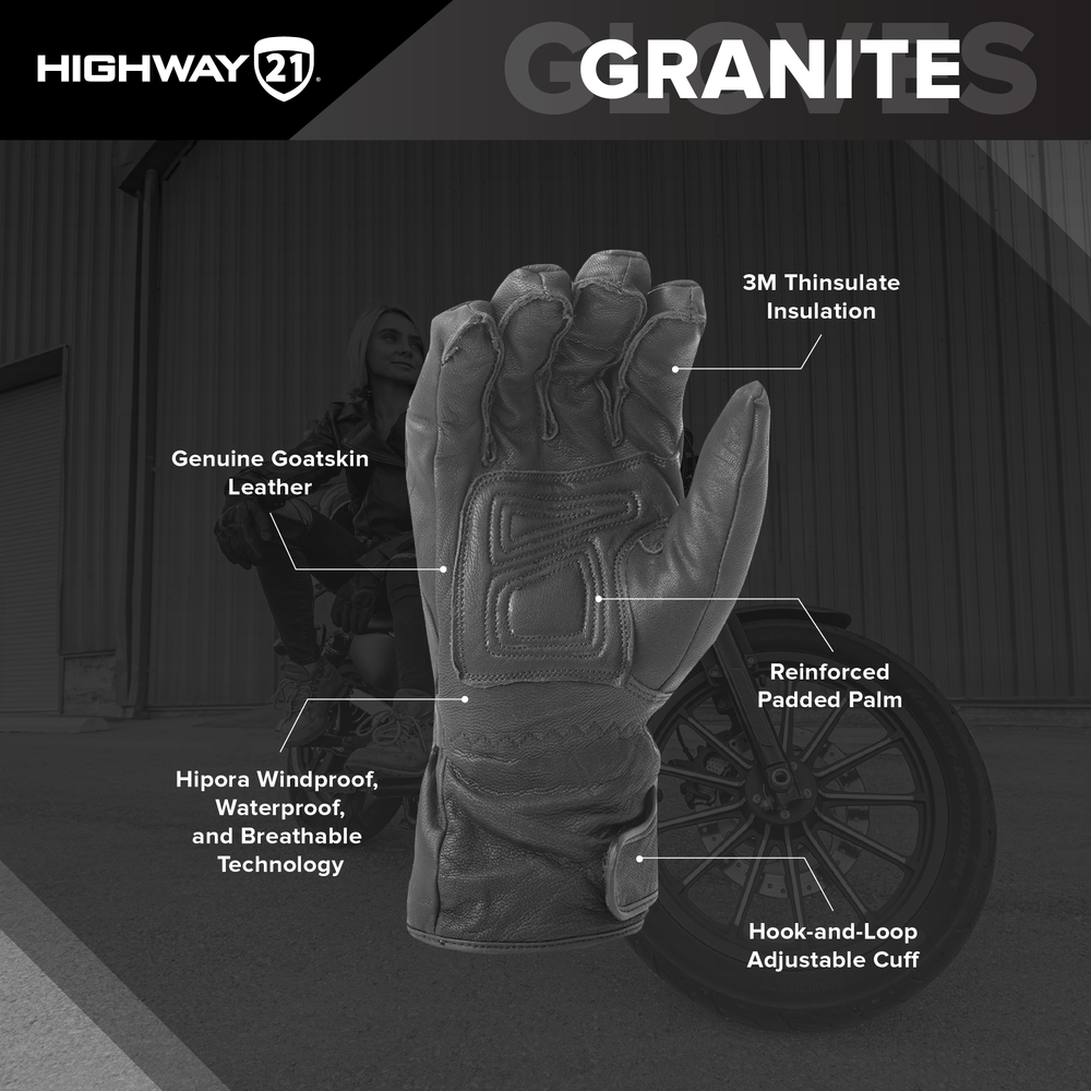 HIGHWAY 21 - #5841 489-0020~7 - Granite Gloves