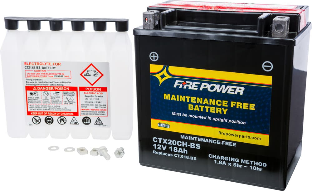 FIRE POWER - CTX20CH-BS - Maintenance Free Sealed Battery