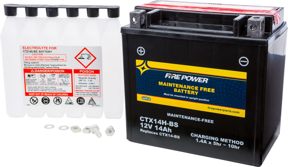 FIRE POWER - CTX14H-BS - Maintenance Free Sealed Battery