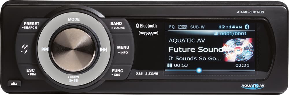 AQUATIC AV Harley Bluetooth Radio Vehicle Audio System - AQ-MP-5UBT-HS