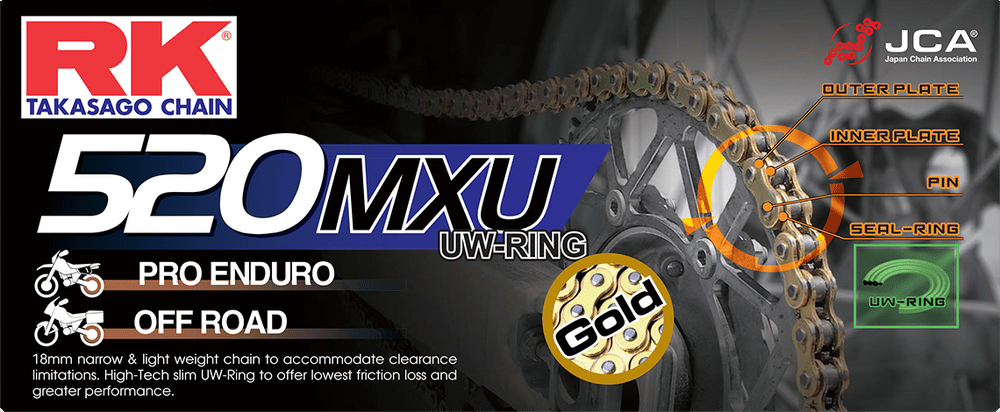 GB520MXU Drive Chain Gold 520 X 120