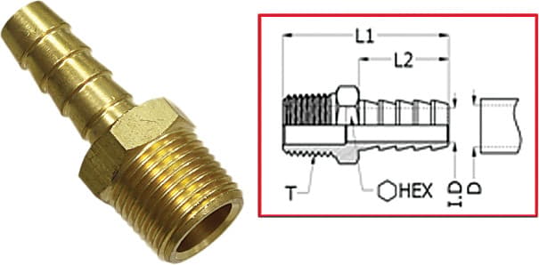 SP1 - MR-07305-1 - Hose Barb Fitting
