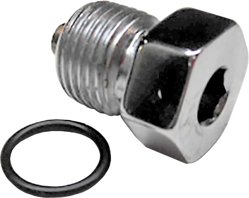 Trans Drain Plug Chr Oversize Big Twin 00-UP 9/16-18 Thread