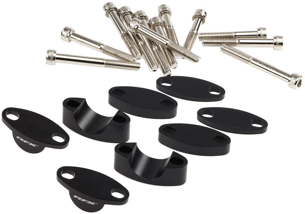 RFX Handlebar Riser Kit Bar Mount Riser Clamp - FXHM 90122 55BK