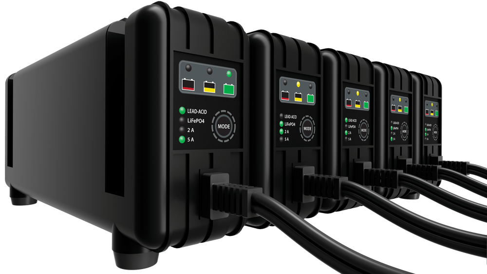 FIRE POWER - 030-0025-07-02 - 5 Bank Battery Charger 12V 5A