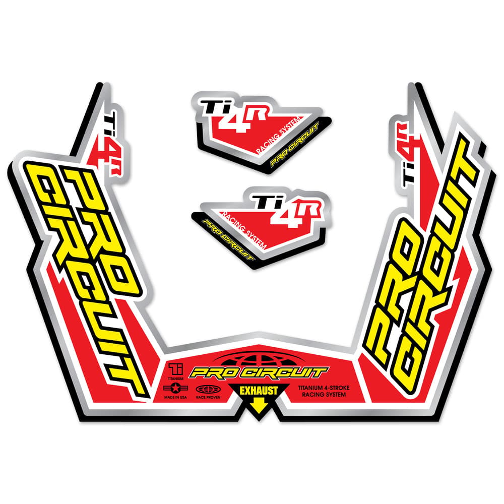 TI-4R Sticker Kit Replacement Muffler Stickers
