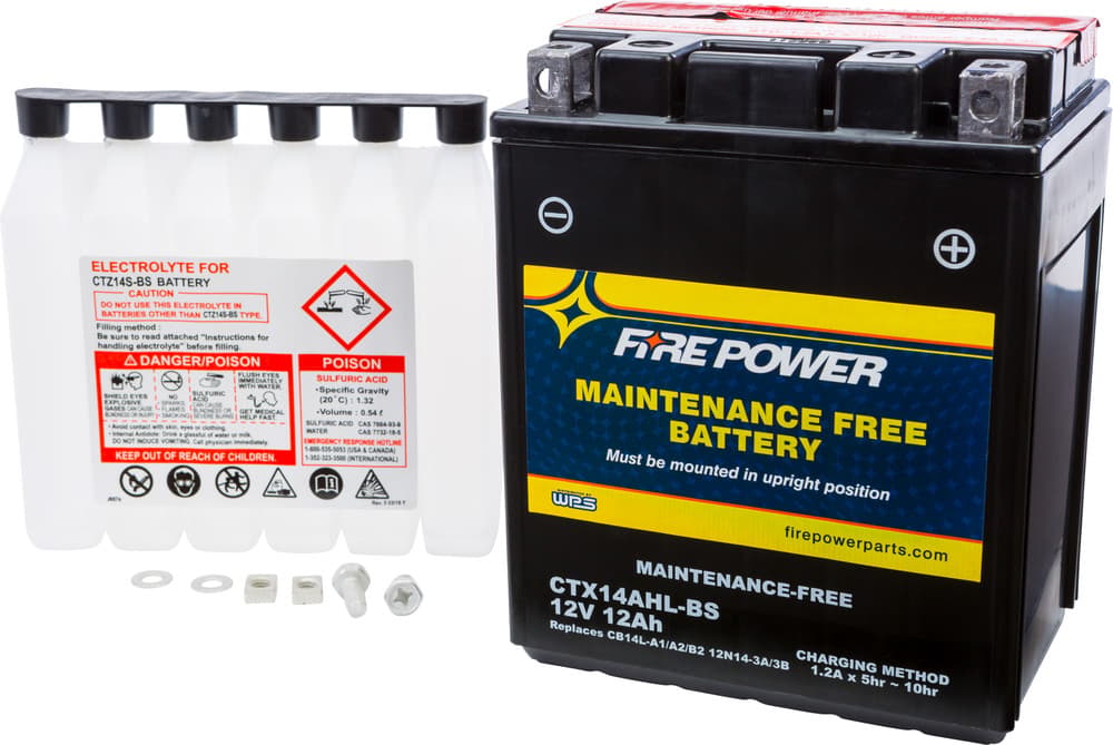 FIRE POWER - CTX14AHL-BS - Maintenance Free Sealed Battery