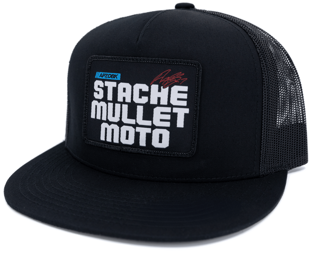 DBK - HAT-STACHE-2FIFTY - Stache Mullet Moto 2FIFTY Hat Black