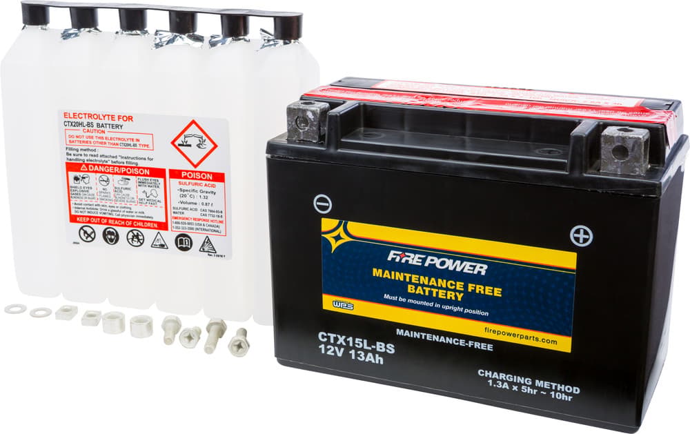 FIRE POWER - CTX15L-BS - Maintenance Free Sealed Battery