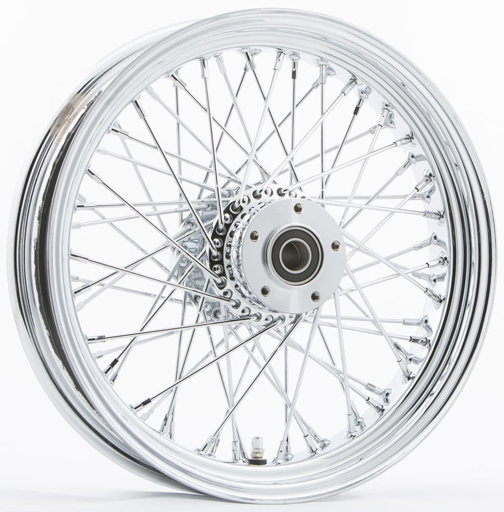 HARDDRIVE Rear 60-SPK CHROME 16X3.5 BT/XL-HUB 3/4" AXL 00 LTR Complete Wheel