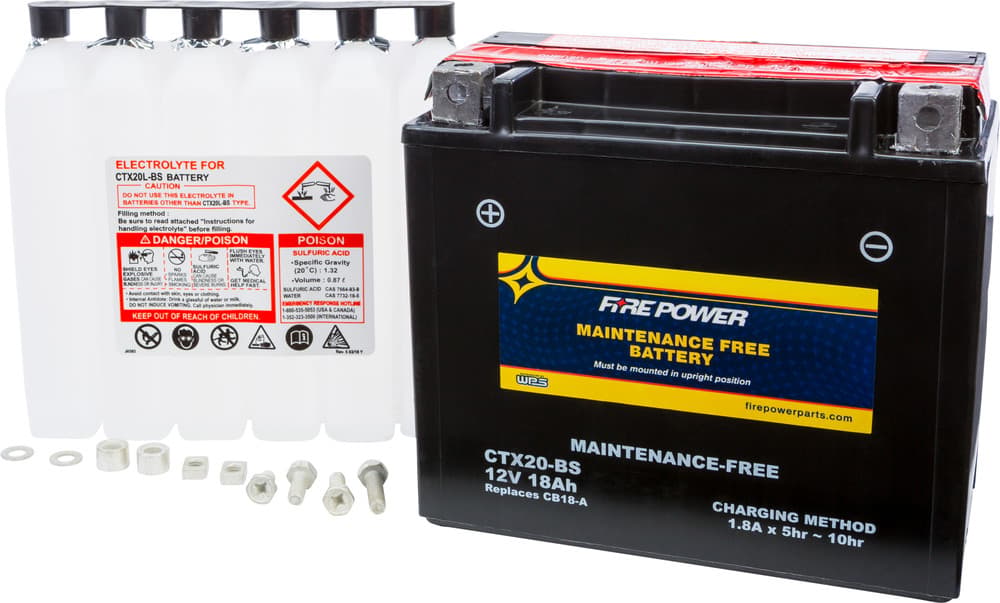 FIRE POWER - CTX20-BS - Maintenance Free Sealed Battery