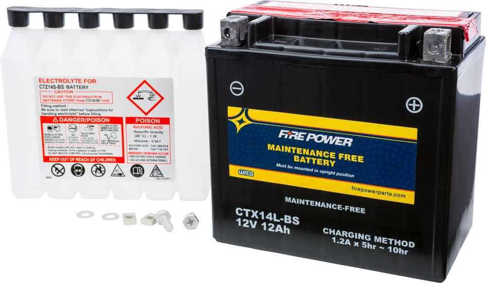 FIRE POWER - CTX14L-BS - Maintenance Free Sealed Battery
